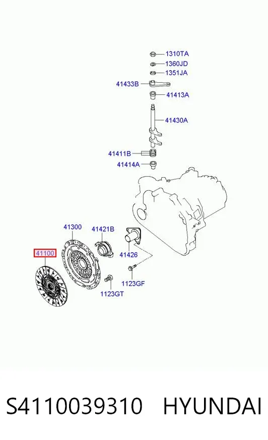 Сцепление S4110039310 Hyundai/Kia