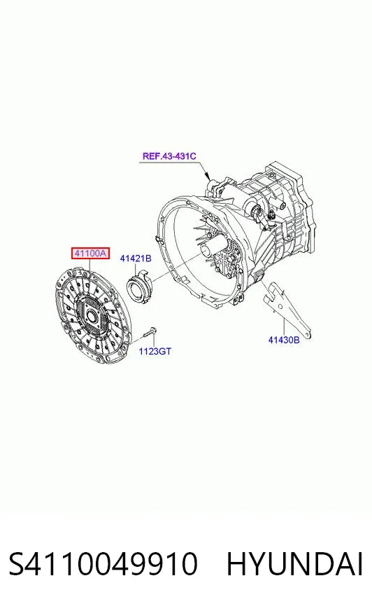 Сцепление S4110049910 Hyundai/Kia