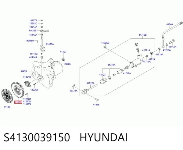 Корзина сцепления S4130039150 Hyundai/Kia