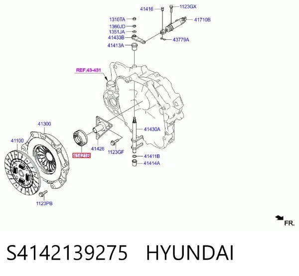 Выжимной подшипник S4142139275 Hyundai/Kia