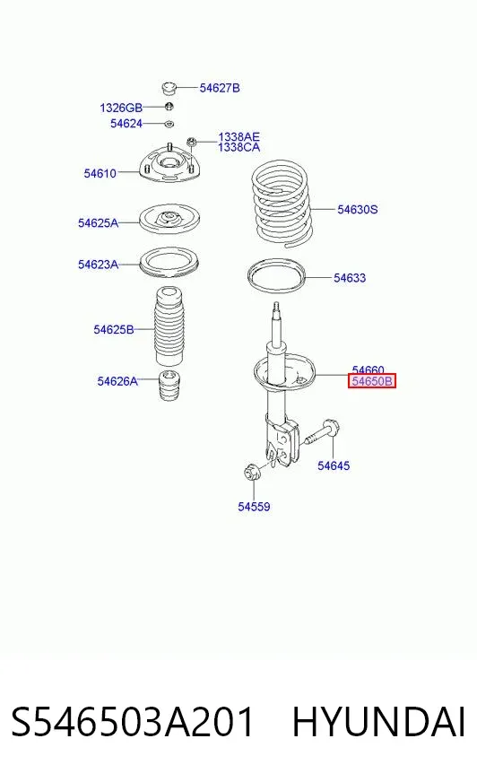 Амортизатор передний левый S546503A201 Hyundai/Kia