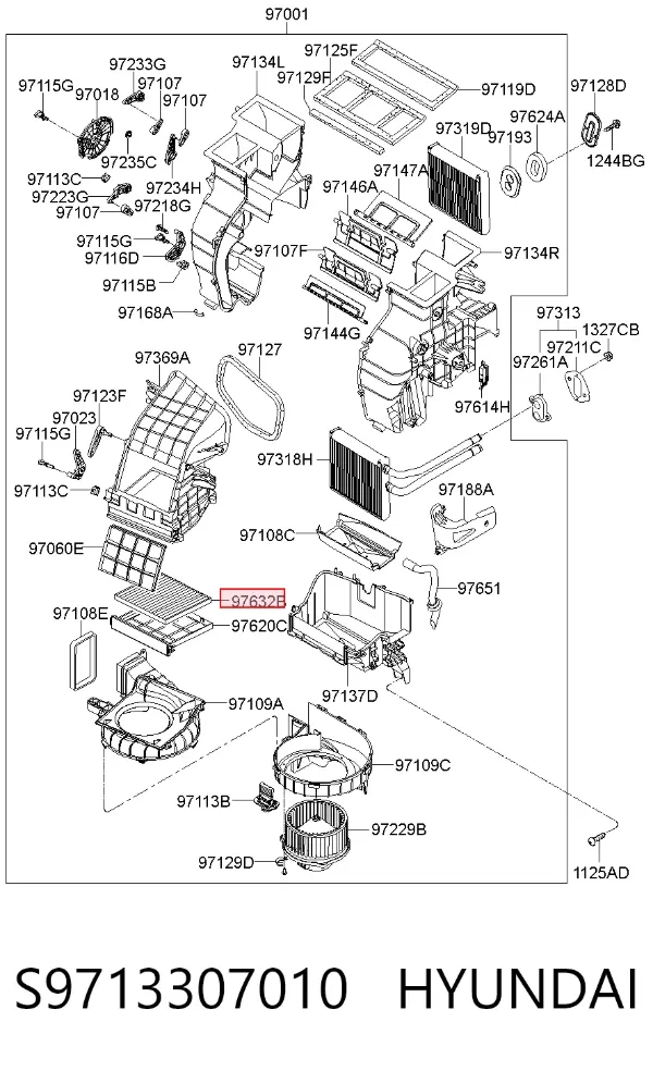 Фильтр салона S9713307010 Hyundai/Kia