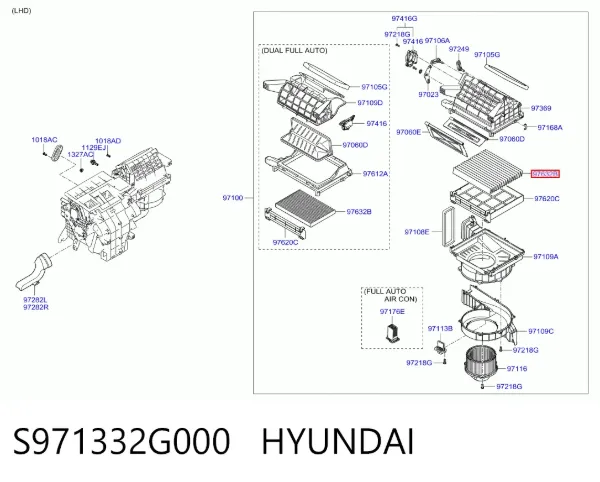 Фильтр салона S971332G000 Hyundai/Kia