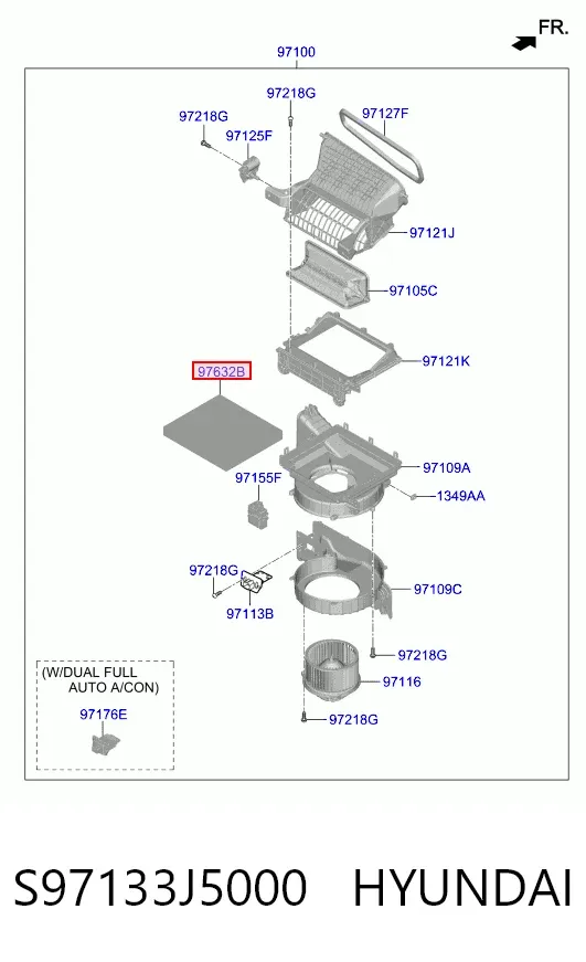 Фильтр салона S97133J5000 Hyundai/Kia