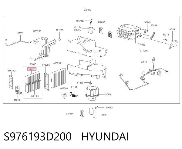 Фильтр салона S976193D200 Hyundai/Kia