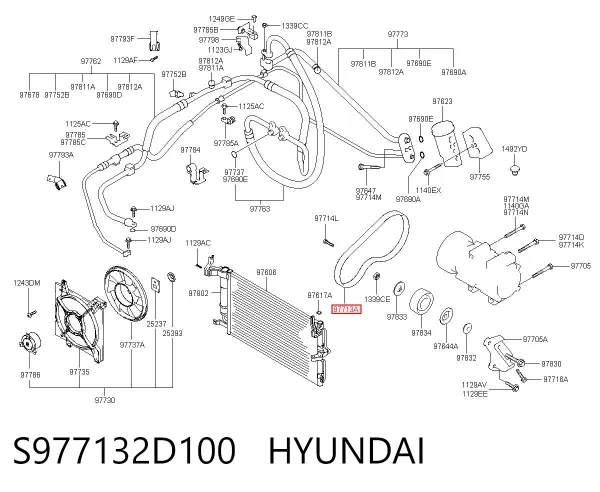 Ремень генератора S977132D100 Hyundai/Kia