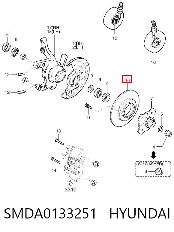 Передние тормозные диски SMDA0133251 Hyundai/Kia