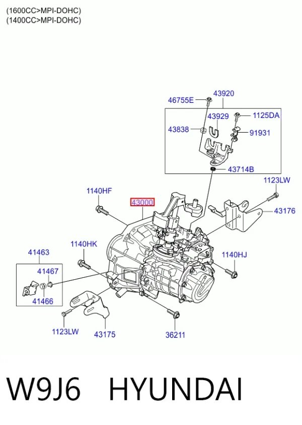 КПП W9J6 Hyundai/Kia