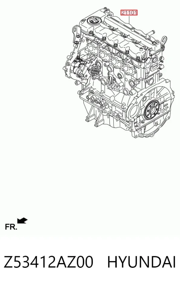 Двигатель Z53412AZ00 Hyundai/Kia