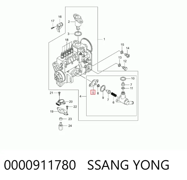 Прокладка ТНВД 0000911780 Ssang Yong