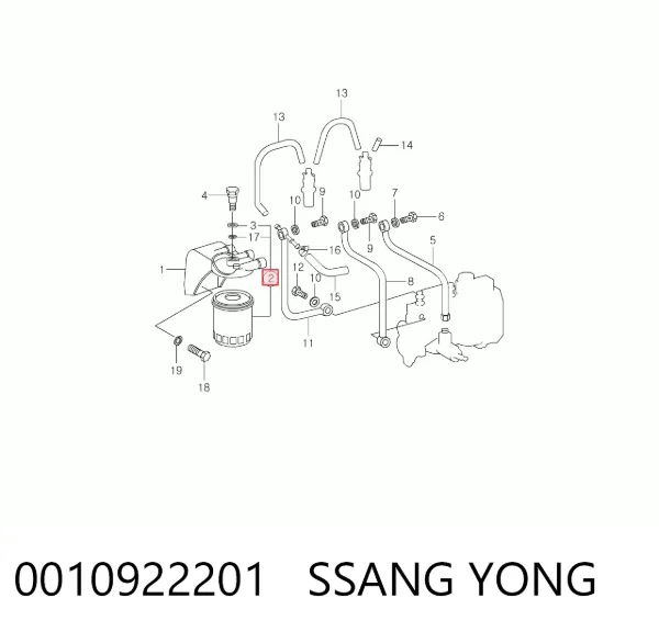 Топливный фильтр 0010922201 Ssang Yong