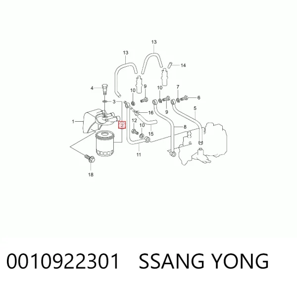 Топливный фильтр 0010922301 Ssang Yong