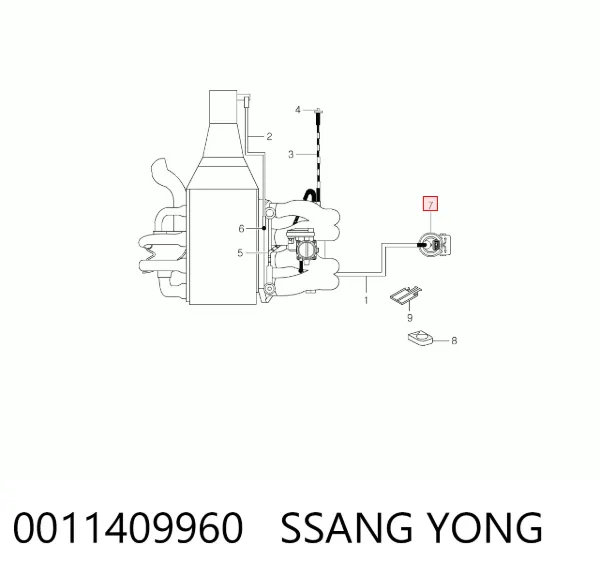 Клапан регенерации топлива 0011409960 Ssang Yong