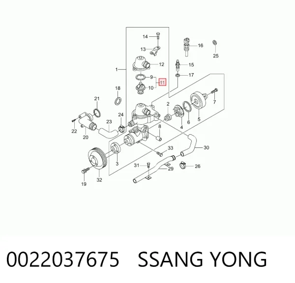 Термостат 0022037675 Ssang Yong