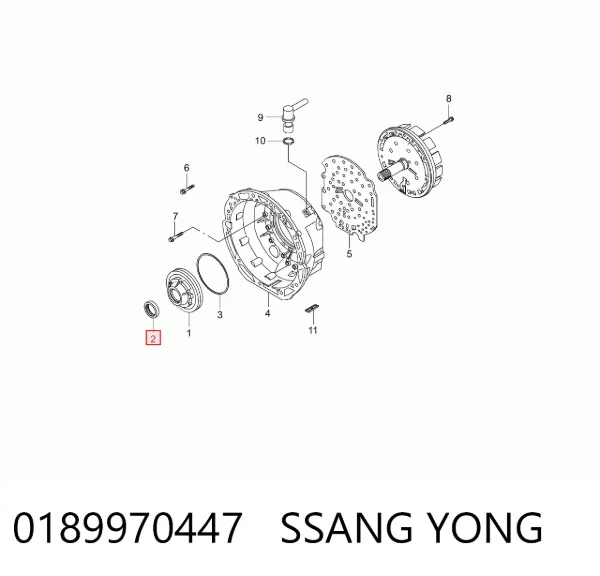 Сальник коленвала 0189970447 Ssang Yong