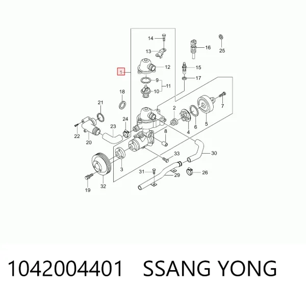 Помпа 1042004401 Ssang Yong