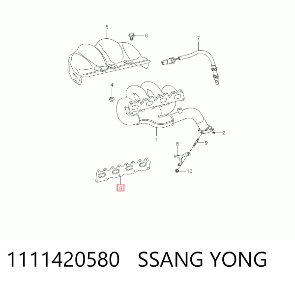 Прокладка коллектора 1111420580 Ssang Yong