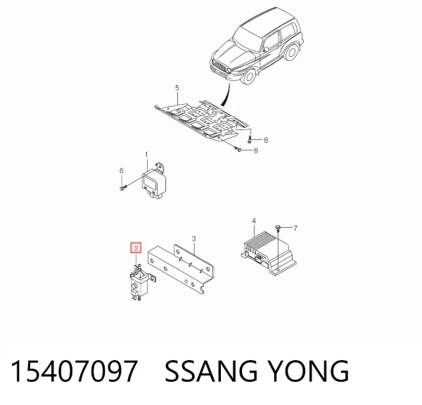 Клапан преобразователь давления наддува (соленоид) 15407097 Ssang Yong