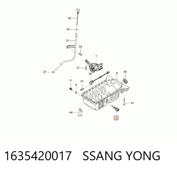 Датчик уровня масла 1635420017 Ssang Yong