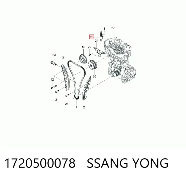 Клапан фазорегулятора 1720500078 Ssang Yong