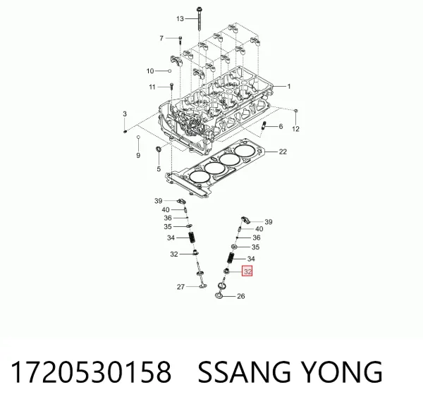 Сальники клапанов 1720530158 Ssang Yong