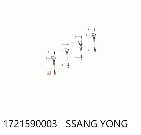 Свечи зажигания 1721590003 Ssang Yong