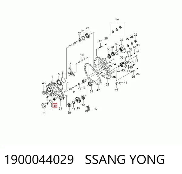 Сальник раздаточной коробки передний выходной 1900044029 Great Wall