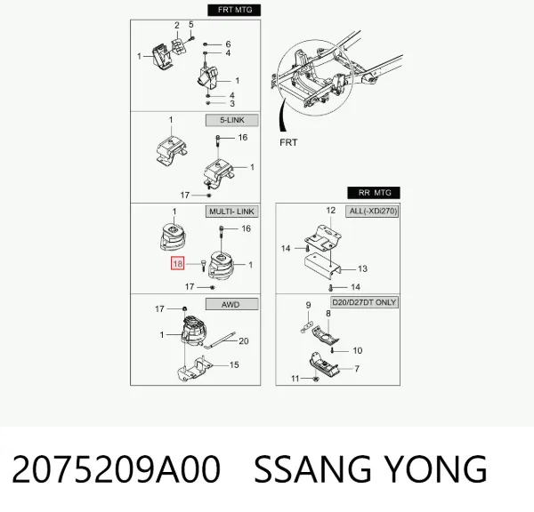  2075209A00 Ssang Yong