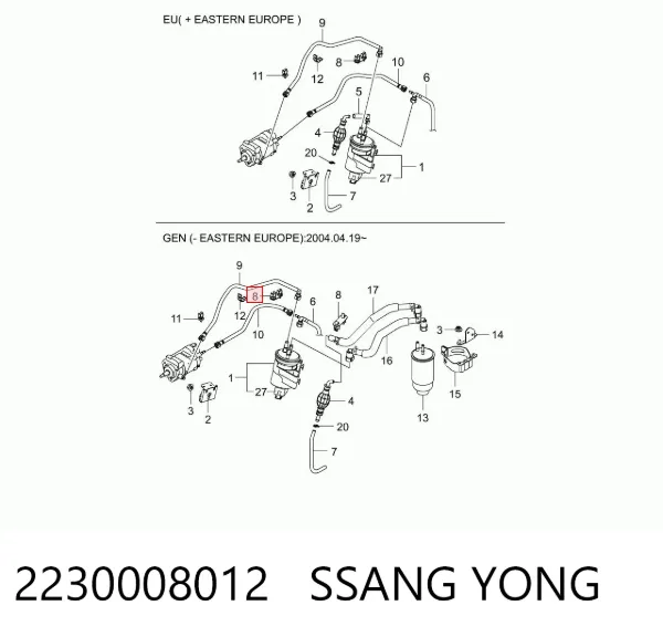  2230008012 Ssang Yong