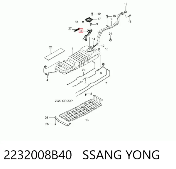 Бензонасос 2232008B40 Ssang Yong