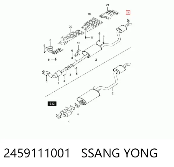 Подушка глушителя 2459111001 Ssang Yong
