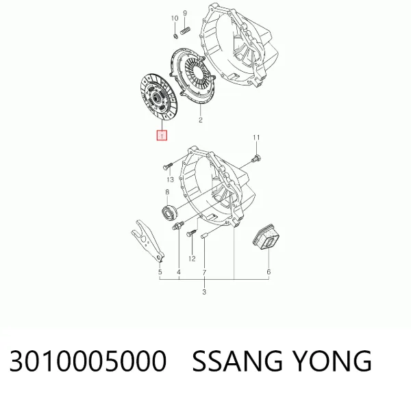 Диск сцепления 3010005000 Ssang Yong