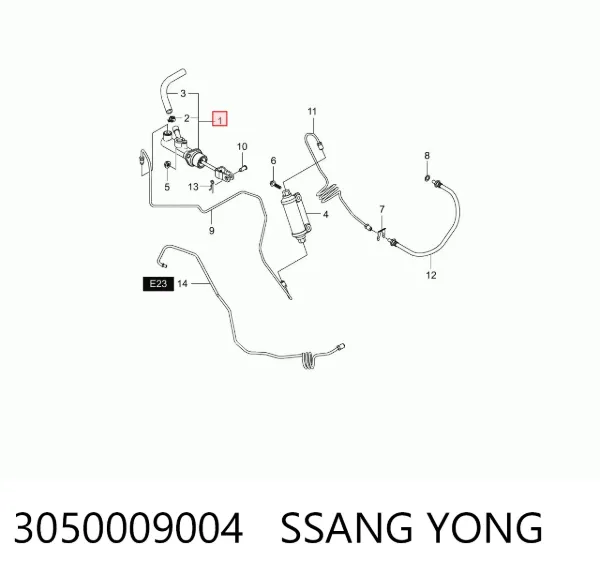 Главный цилиндр сцепления 3050009004 Ssang Yong