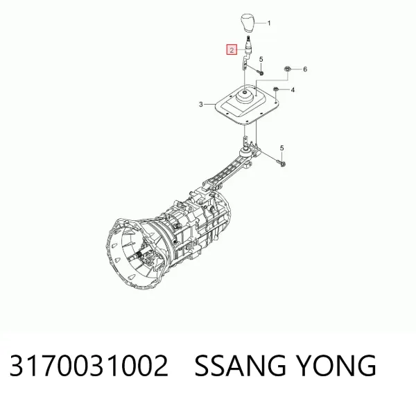 Ручка КПП SsangYong Kyron 
