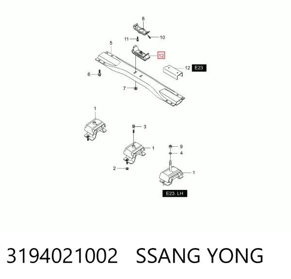 Задняя опора двигателя 3194021002 Ssang Yong