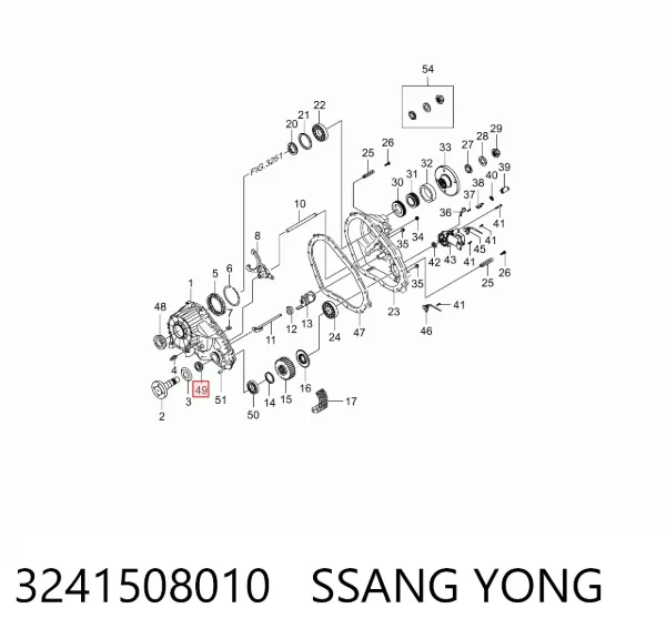 Сальник раздаточной коробки передний выходной 3241508010 Ssang Yong