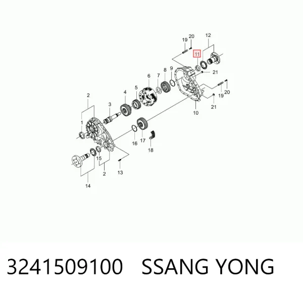 Сальник раздаточной коробки задний выходной 3241509100 Ssang Yong
