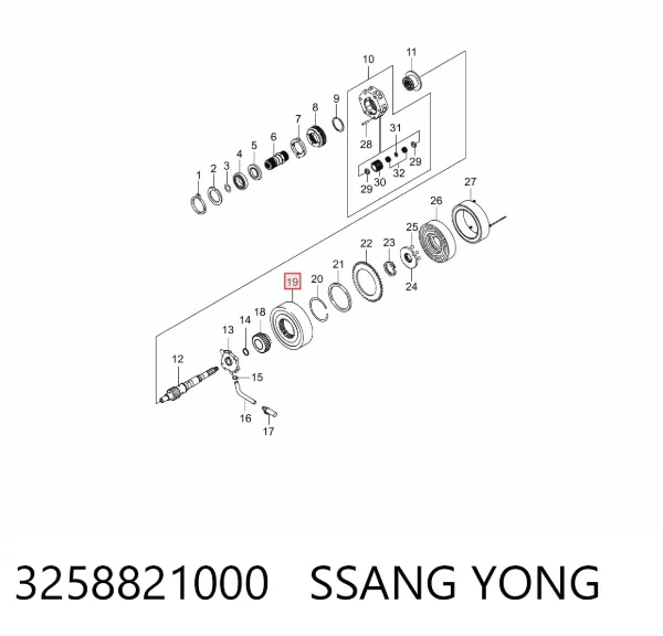 Муфта раздаточной коробки вязкостная 3258821000 Ssang Yong