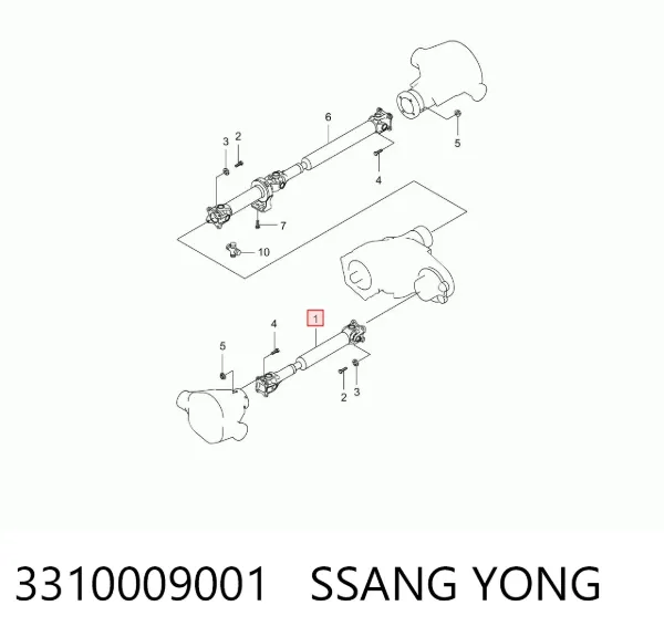 Кардан передний 3310009001 Ssang Yong