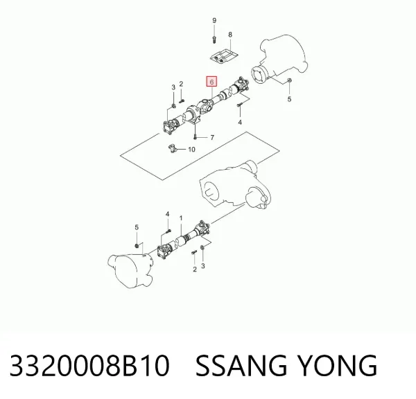 Кардан задний 3320008B10 Ssang Yong