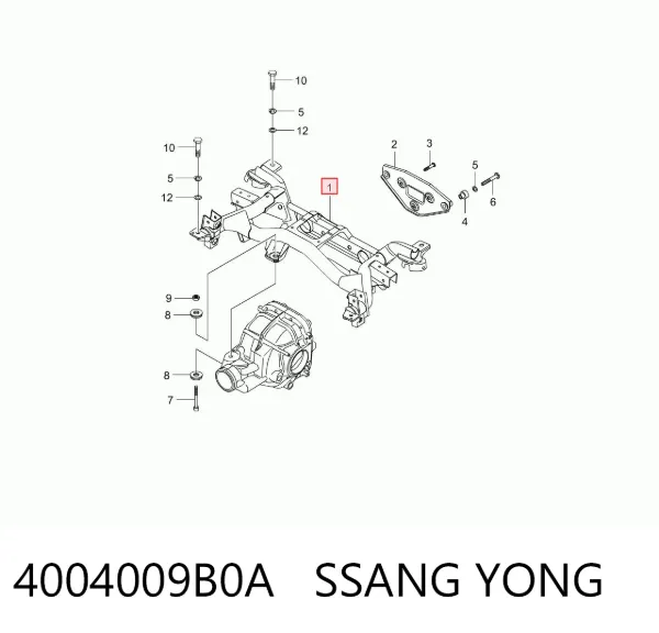 Подрамник задний 4004009B0A Ssang Yong