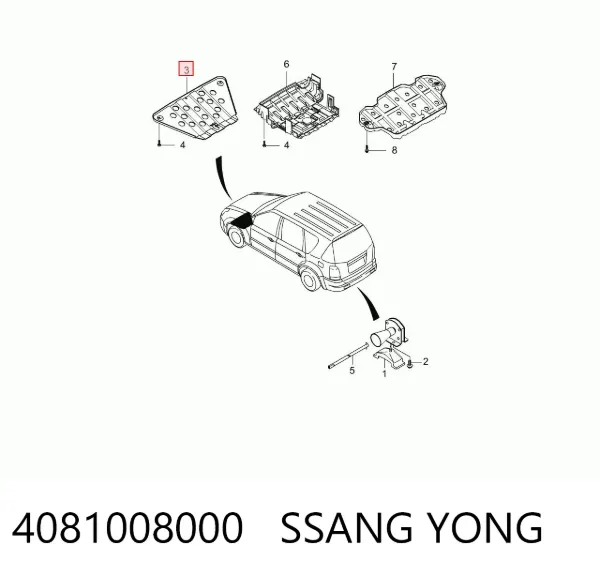 Защита двигателя SsangYong Rexton I