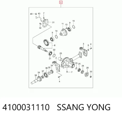 Мост передний в сборе SSANG YONG 4100031110