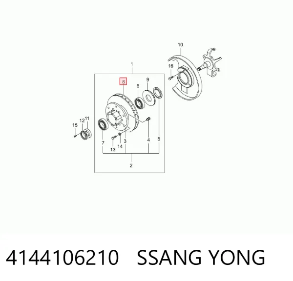 Передние тормозные диски 4144106210 Ssang Yong