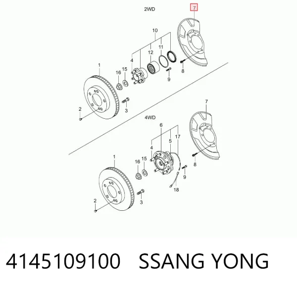  4145109100 Ssang Yong