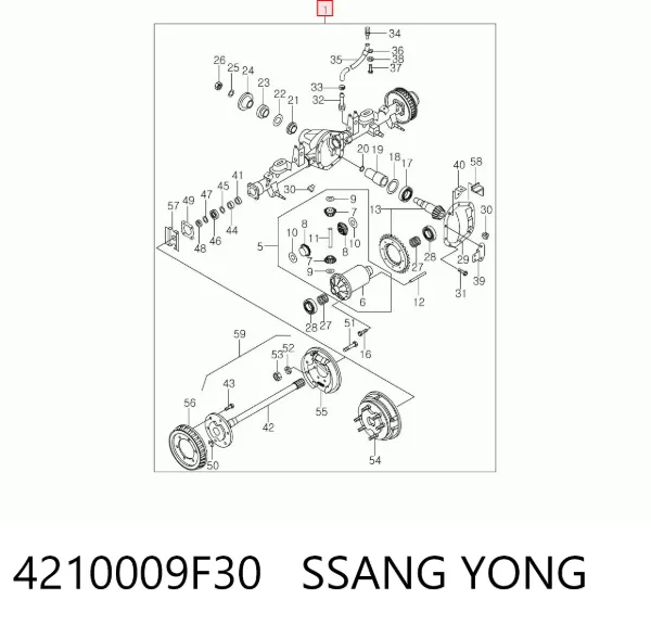 Мост задний в сборе 4210009F30 Ssang Yong