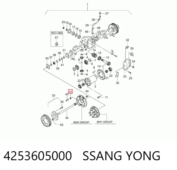  4253605000 Ssang Yong