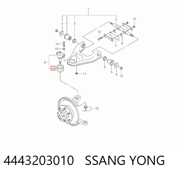  4443203010 Ssang Yong