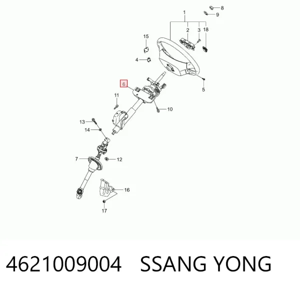 Рулевая колонка 4621009004 Ssang Yong