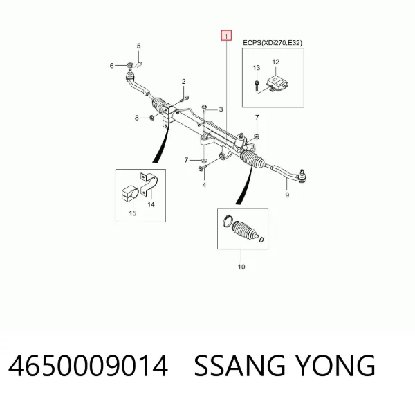Рулевая рейка 4650009014 Ssang Yong